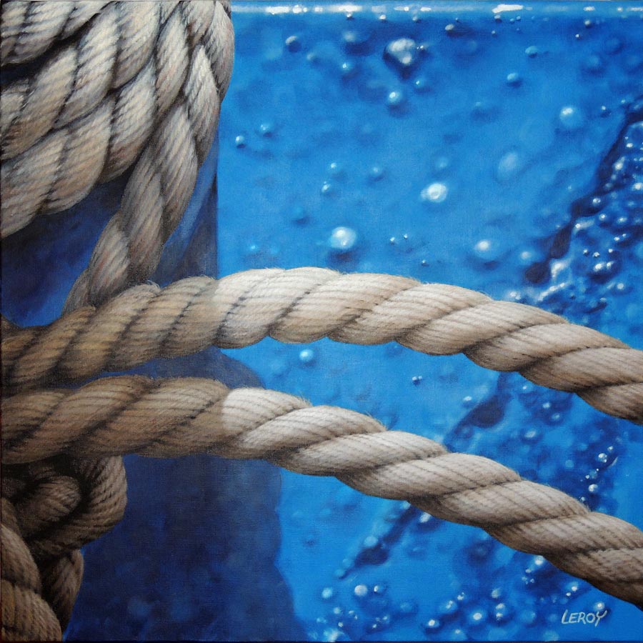 "Bleu GV" acrylique/toile 80x80cm © Christian LEROY 2012