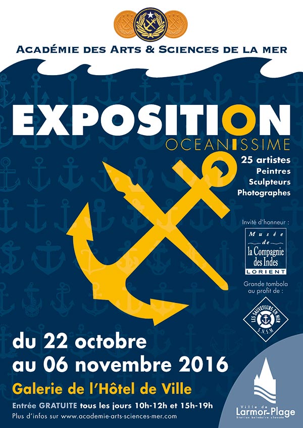 Affiche OCEANISSIME 2016 - Exposition Larmor-Plage du 22 octobre au 06 novembre - Christian LEROY