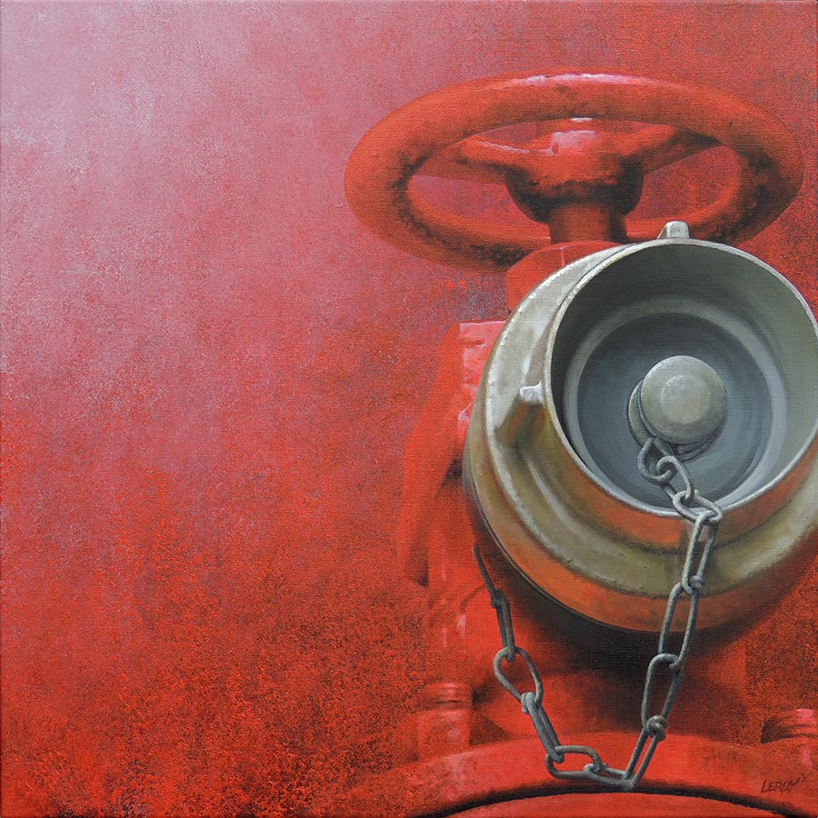 Rouge LV - acrylique/toile 80x80 cm © Christian LEROY