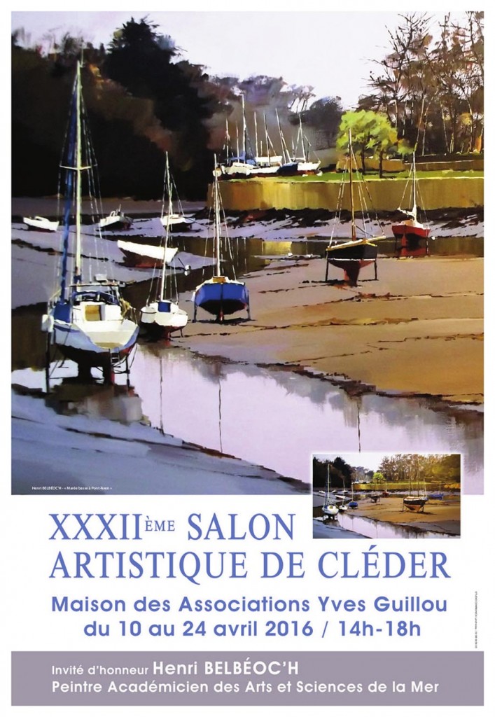 XXXIIème Salon Artistique - Cléder (29) - du 10 au 24 avril 2016 - affiche