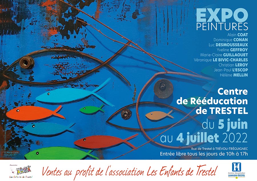 Expo-vente caritative au Centre de Rééducation de Trestel du 5 juin au 4 juillet 2022