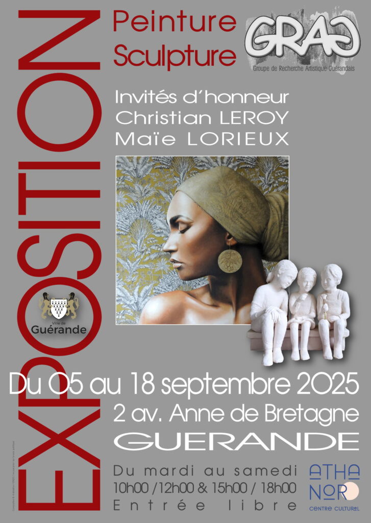 Exposition Peinture Sculture Guérande 5-18 septembre 2025 affiche